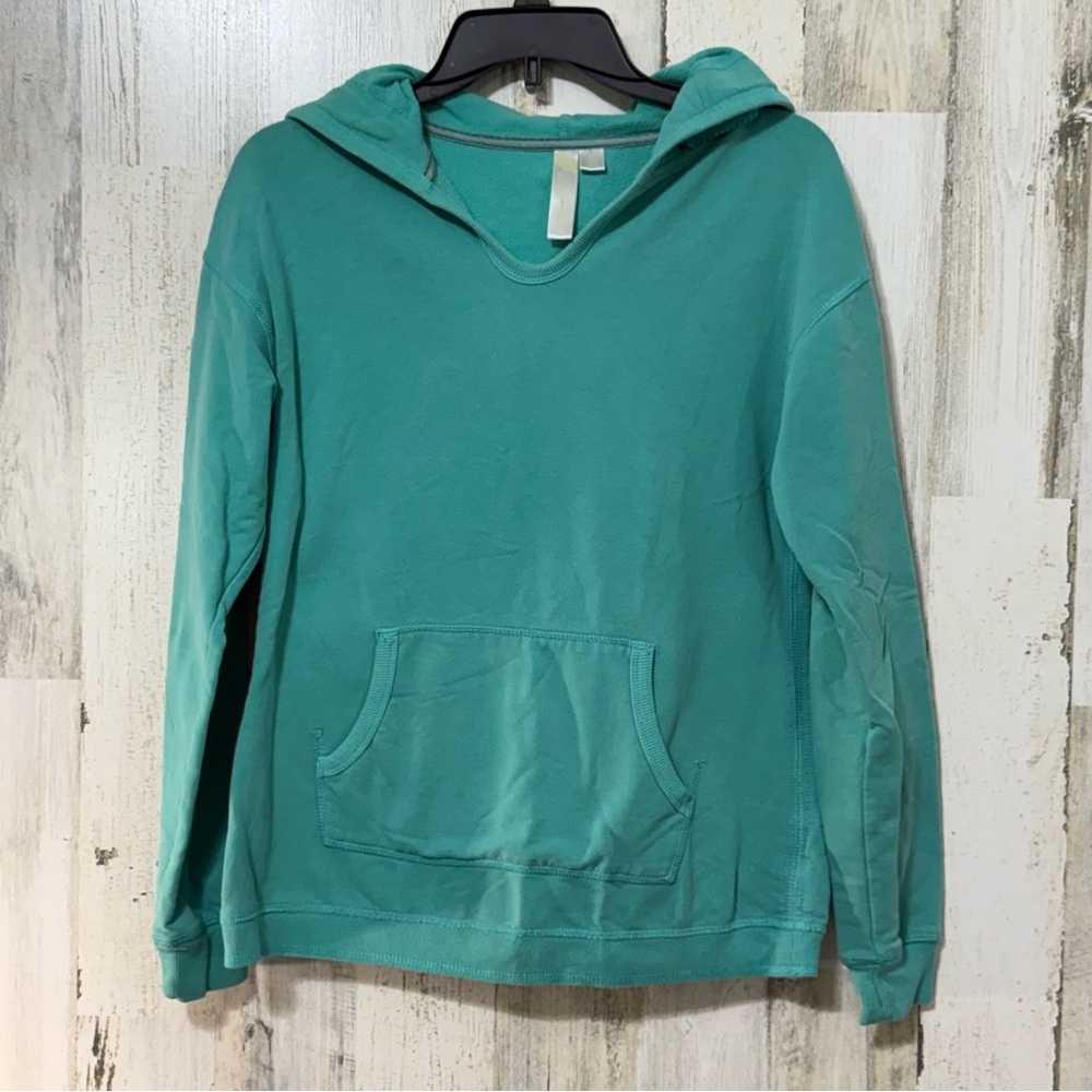 GreenTea Green Fitted Hoodie Sweatshirt Medium